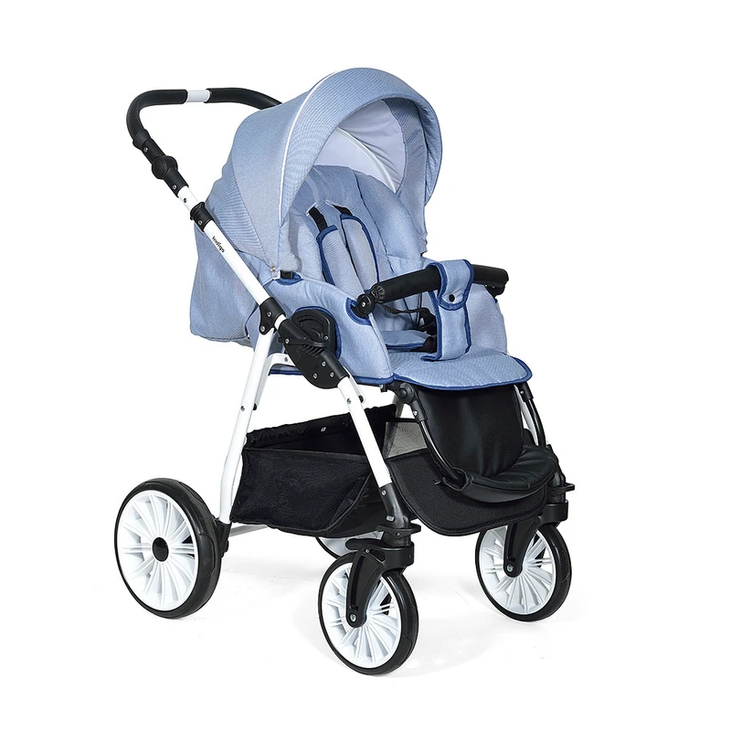 Бебешка количка Baby Giggle, Alpina, 2в1, 03 Син